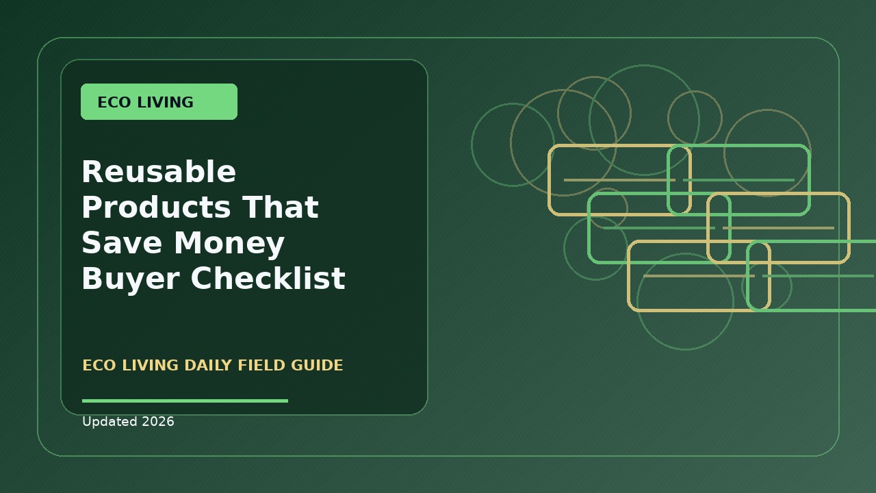 Reusable Products That Save Money Buyer Checklist: Practical 2026 Guide