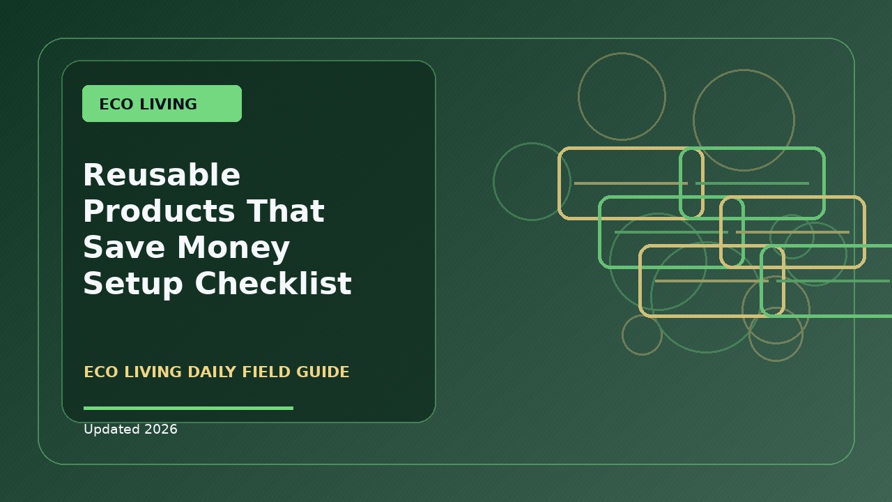 Reusable Products That Save Money Setup Checklist: Practical 2026 Guide
